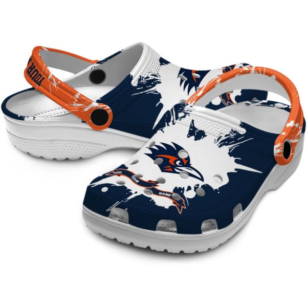 customized utsa roadrunners splatter pattern clog high quality