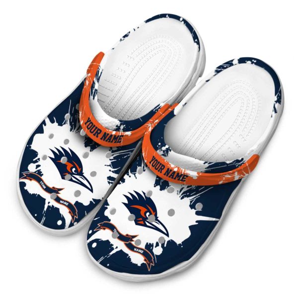 customized utsa roadrunners splatter pattern clog latest model