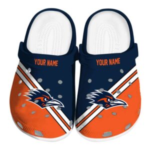 customized utsa roadrunners striped accents clog best selling