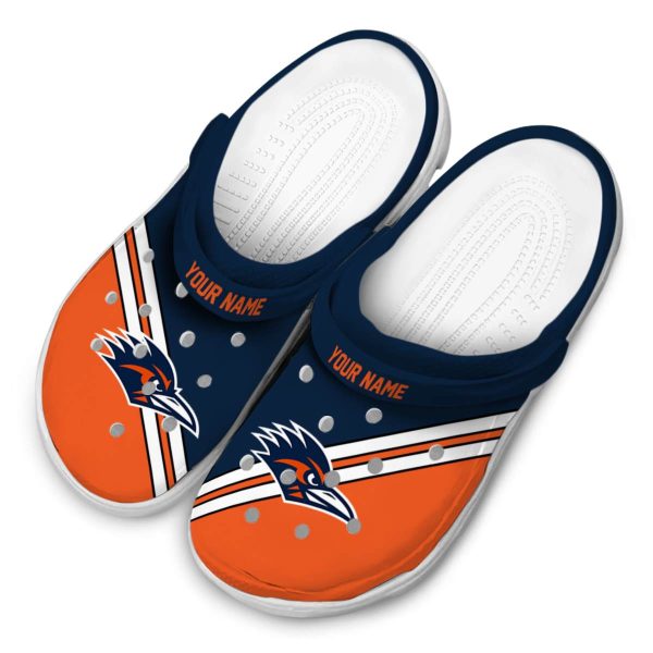 customized utsa roadrunners striped accents clog latest model