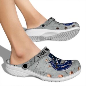 customized vancouver canucks cracked texture clog fashion forward