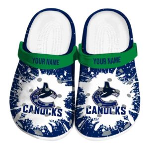 customized vancouver canucks splash art clog best selling