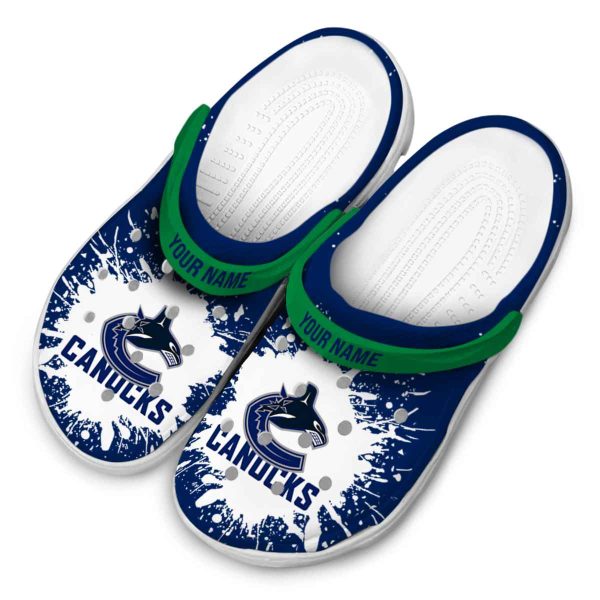 customized vancouver canucks splash art clog latest model