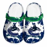 customized vancouver canucks splatter pattern clog best selling