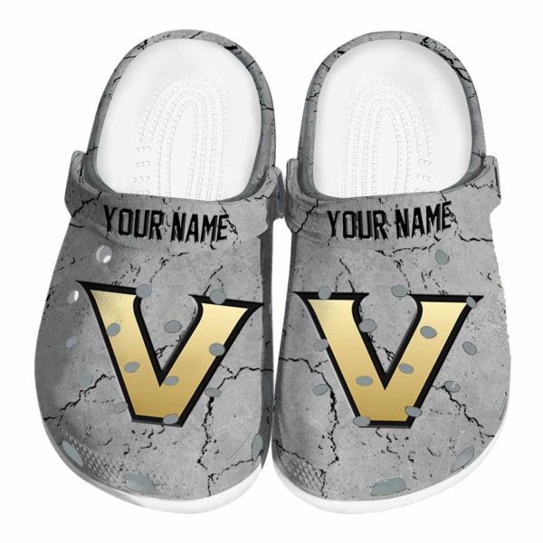customized vanderbilt commodores cracked texture clog best selling