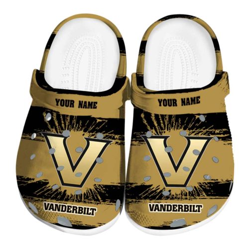 customized vanderbilt commodores paint splatter graphics clog best selling