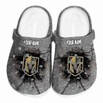 customized vegas golden knights cracked ground texture clog best selling