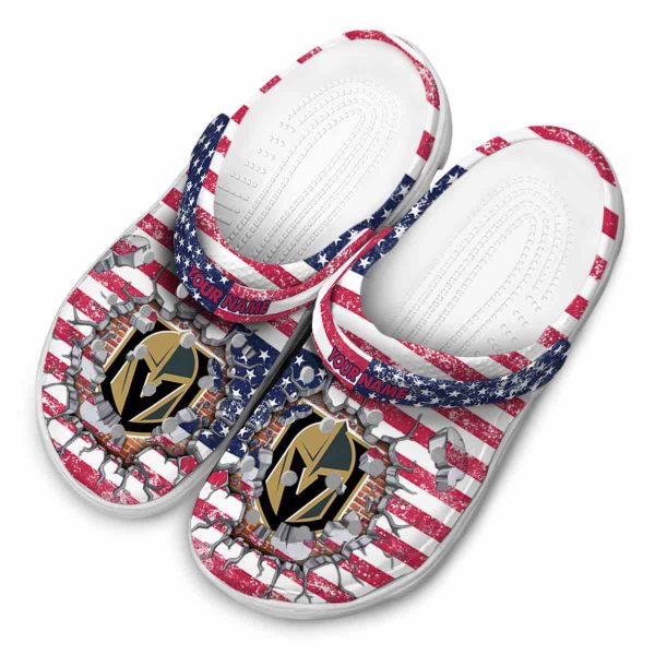 customized vegas golden knights freedom splinter clog latest model