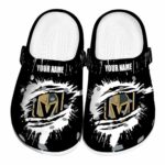 customized vegas golden knights splash motif background clog best selling