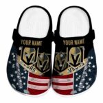 customized vegas golden knights star spangled side pattern clog best selling