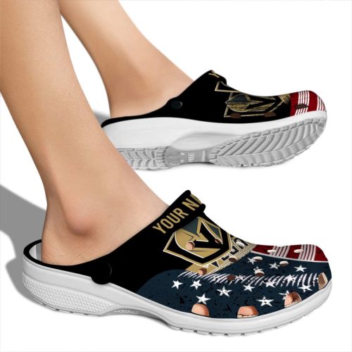 customized vegas golden knights star spangled side pattern clog fashion forward