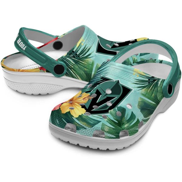customized vegas golden knights tropical vibes clog high quality