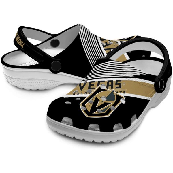 customized vegas golden knights vibrant dual tone clog high quality