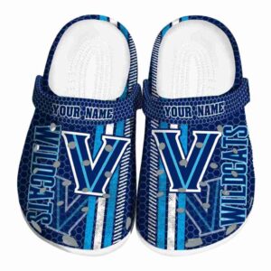 customized villanova wildcats contrasting stripes clog best selling