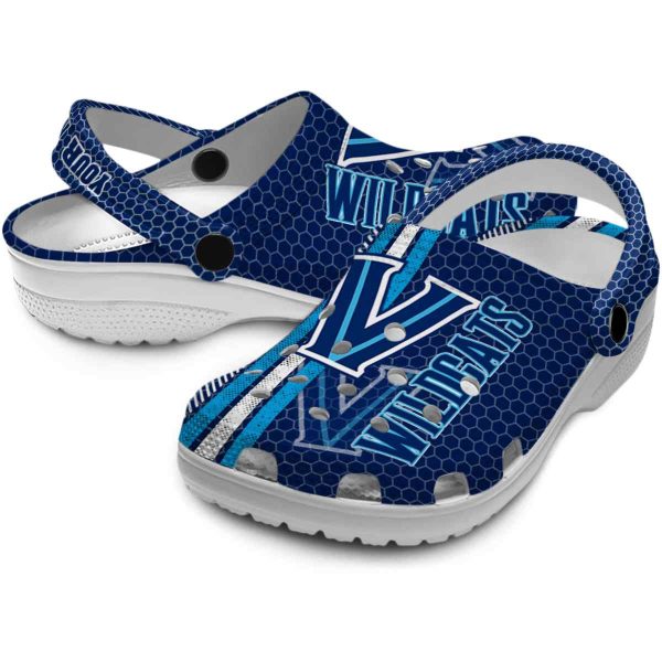 customized villanova wildcats contrasting stripes clog high quality