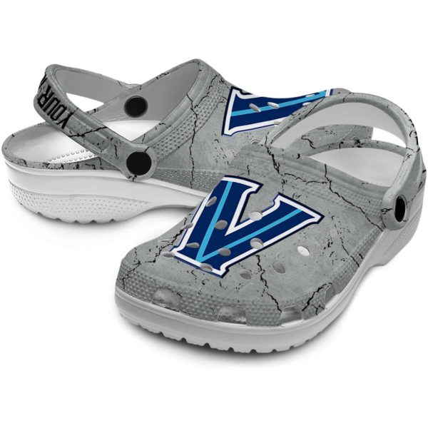 customized villanova wildcats cracked texture clog high quality