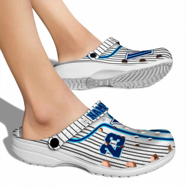 customized villanova wildcats pinstripe pattern clog fashion forward