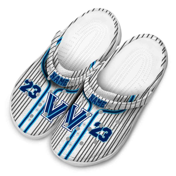 customized villanova wildcats pinstripe pattern clog latest model