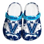 customized villanova wildcats splatter pattern clog best selling