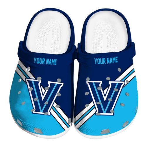 customized villanova wildcats striped accents clog best selling