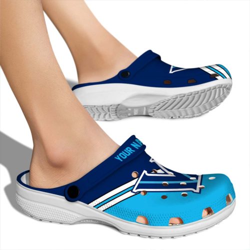 customized villanova wildcats striped accents clog fashion forward