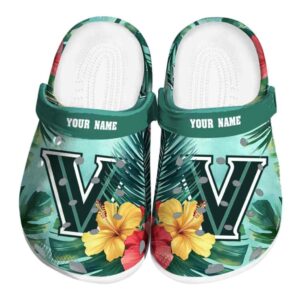customized villanova wildcats tropical vibes clog best selling