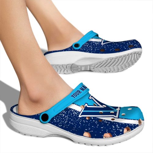 customized villanova wildcats vertical stripes clog fashion forward