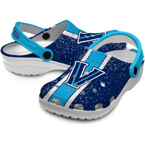 customized villanova wildcats vertical stripes clog high quality