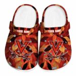 customized virginia cavaliers autumn leaves clog best selling