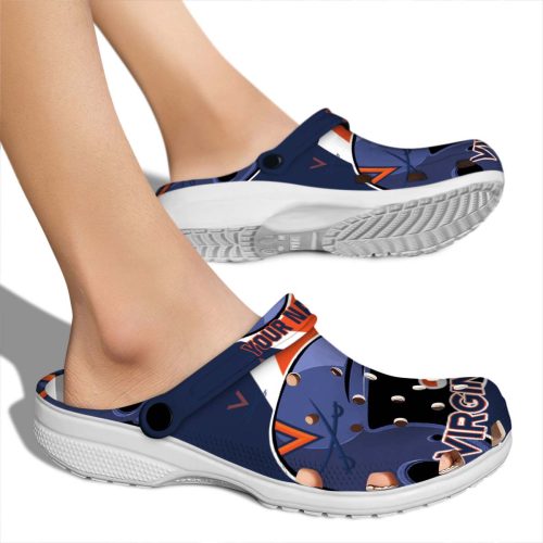 customized virginia cavaliers baseball helmet clog fashion forward