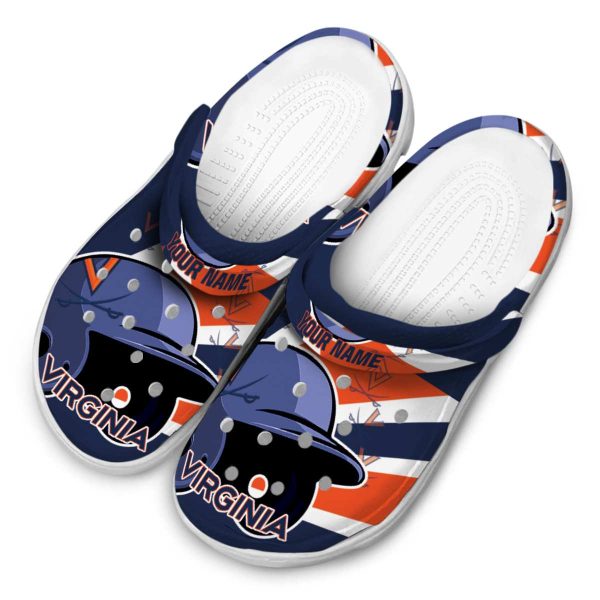 customized virginia cavaliers baseball helmet clog latest model