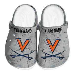 customized virginia cavaliers cracked texture clog best selling