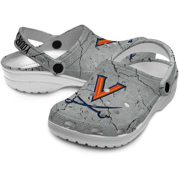 customized virginia cavaliers cracked texture clog high quality