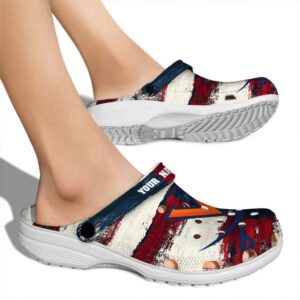 customized virginia cavaliers patriotic stripes clog fashion forward
