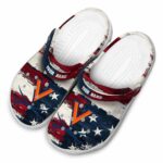 customized virginia cavaliers patriotic stripes clog best selling
