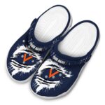 customized virginia cavaliers splash motif background clog best selling