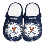 customized virginia cavaliers splatter background clog best selling