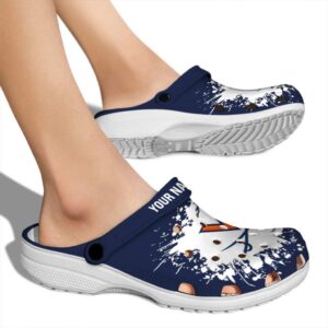 customized virginia cavaliers splatter background clog fashion forward