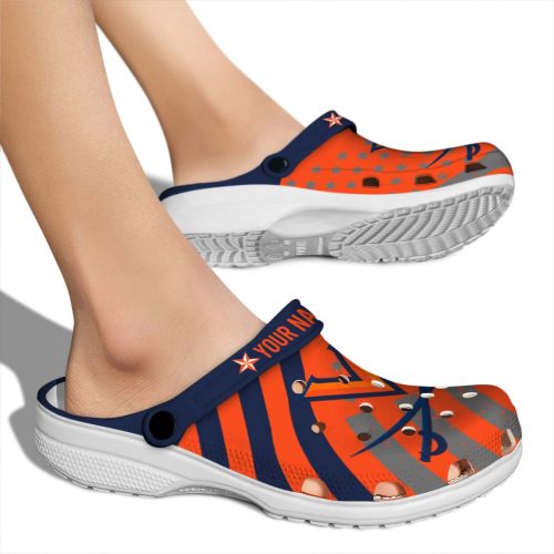 customized virginia cavaliers star spangled graphic clog fashion forward
