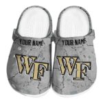 Customized Wake Forest Demon Deacons Cracked Texture Clog 1 customized wake forest demon deacons cracked texture clog best selling