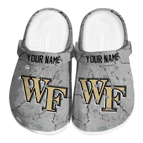 customized wake forest demon deacons cracked texture clog best selling