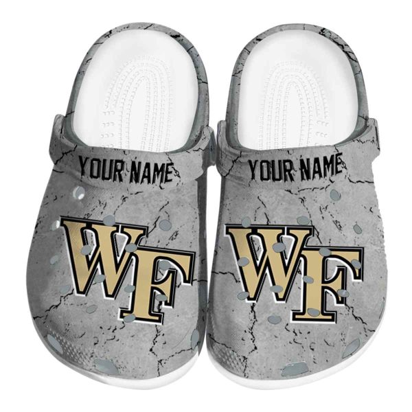 customized wake forest demon deacons cracked texture clog best selling