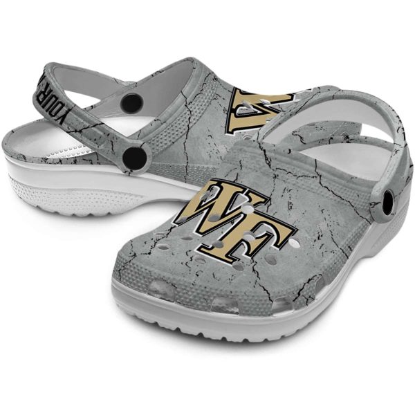 customized wake forest demon deacons cracked texture clog high quality