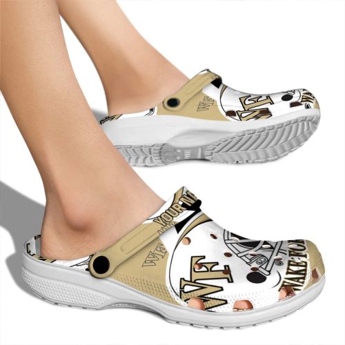 customized wake forest demon deacons football helmet clog fashion forward