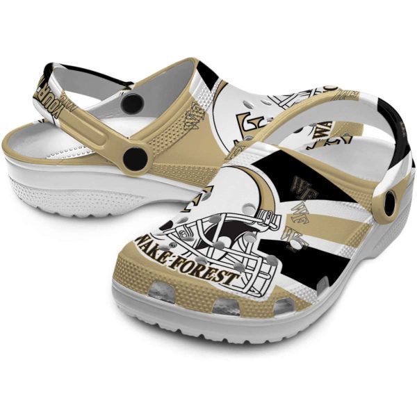 customized wake forest demon deacons football helmet clog high quality