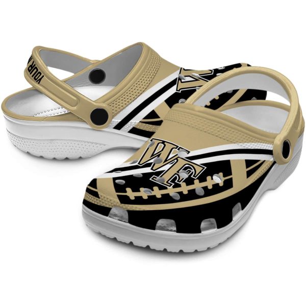 customized wake forest demon deacons football motif clog high quality