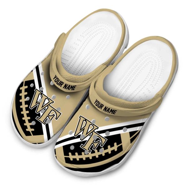 customized wake forest demon deacons football motif clog latest model