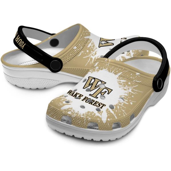 customized wake forest demon deacons splash art clog high quality