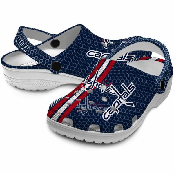 customized washington capitals contrasting stripes clog high quality