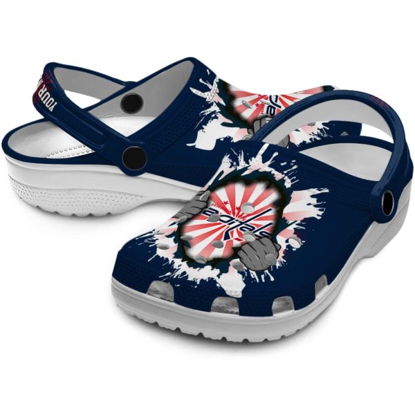 customized washington capitals gripping hand clog high quality